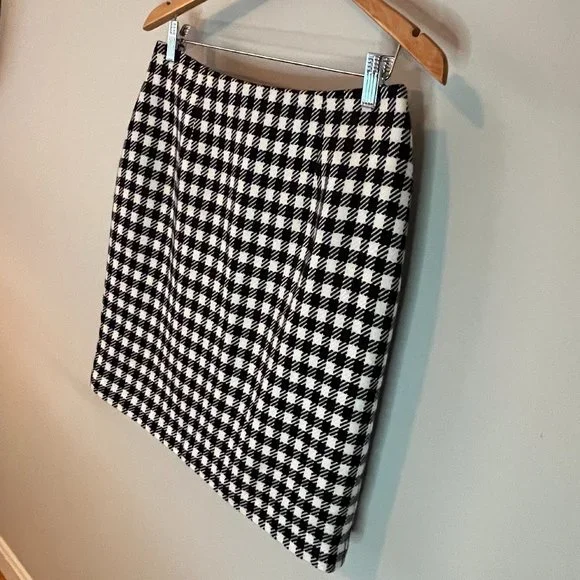 Plaza South Petite Vintage Houndstooth Skirt Size 10P - Picture 2 of 9